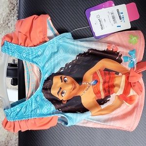 Disney Moana 2 piece swimsuit. NWT. 18 months.